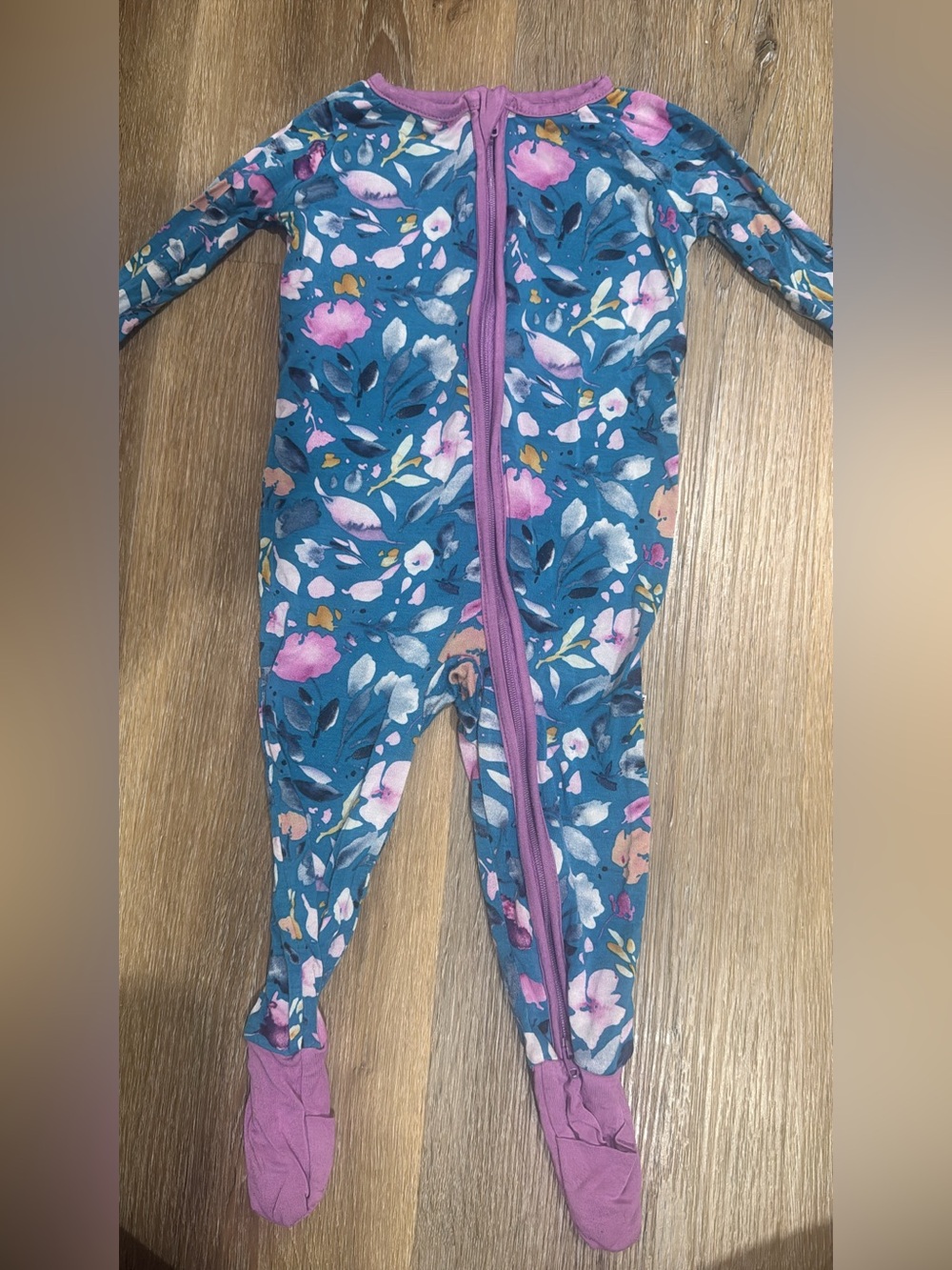 Little Sleepies Jade Floral zippy